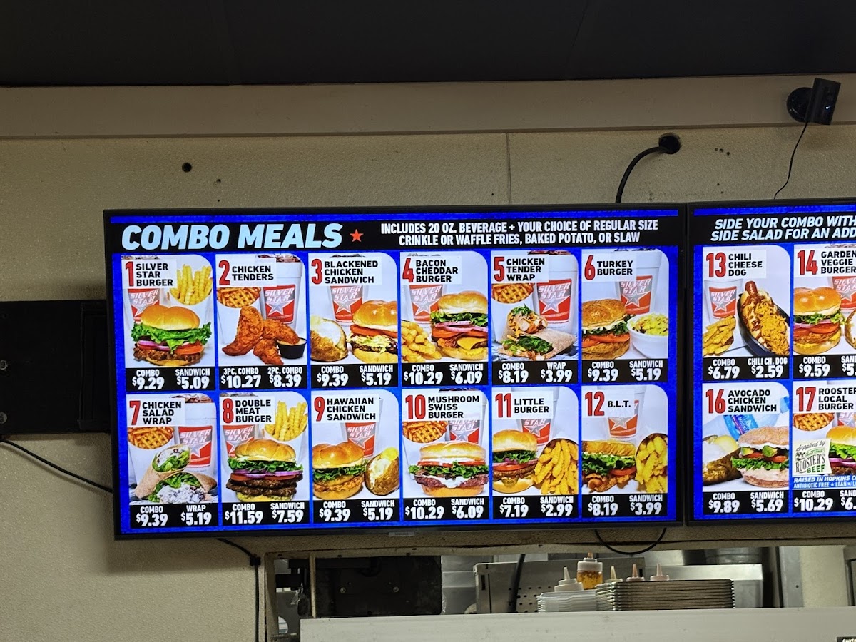 Silver Star Burgers Menu - Image 1